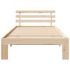 vidaXL Bed Frame with Headboard Natural 80 x 200 cm Solid Pine Wood