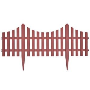 vidaXL 17 pcs Lawn Dividers 10 m Brown