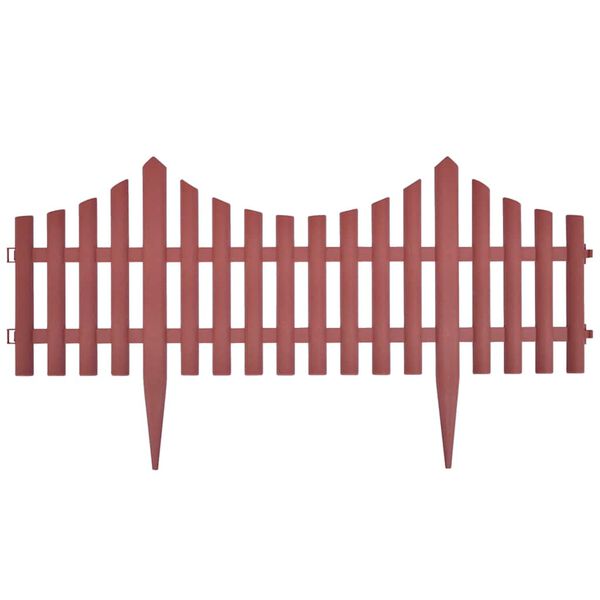 vidaXL 17 pcs Lawn Dividers 10 m Brown