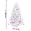 vidaXL Artificial Hinged Christmas Tree with Stand White 210 cm