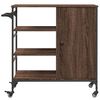 vidaXL Kitchen Trolley Brown Oak 87.5x38.5x84.5 cm Engineered Wood