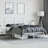 vidaXL Metal Bed Frame without Mattress with Headboard White 120x190cm