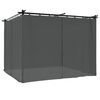 vidaXL Gazebo with Curtains Anthracite 3x3 m Steel