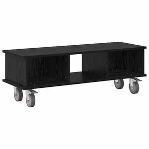 vidaXL TV Stand Black Oak 100 x 35 x 35 cm Engineered Wood