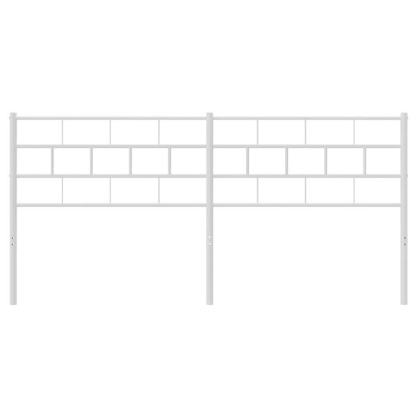 vidaXL Metal Headboard White 180 cm
