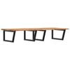 vidaXL Basin Shelf Wall Mounted Steel and Solid Wood Acacia