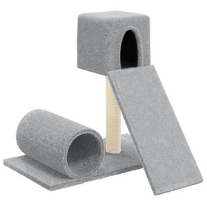 vidaXL Cat Tree with Sisal Scratching Post Light Grey 59 cm