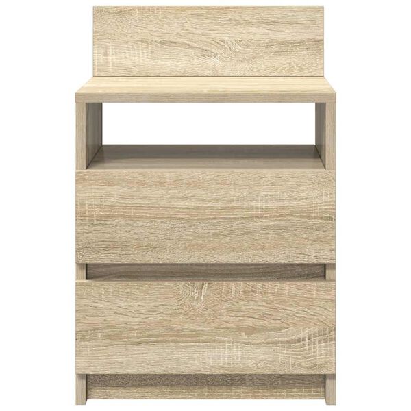 vidaXL Bedside Cabinets 2 pcs with 2 Drawers Sonoma Oak 40x33x60 cm