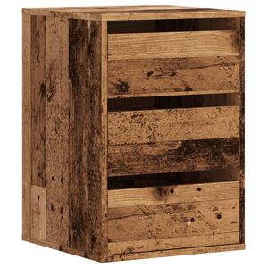 vidaXL Corner Chest of Drawers Old Wood 40x41x58 cm Engineered Wood