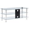 vidaXL TV Stand Transparent 90x40x40 cm Tempered Glass