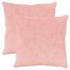 vidaXL Cushion Cover 2 pcs HEERLEN Pink 80 x 80 cm Faux Rabbit Fur