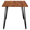 vidaXL Garden Table with Hairpin Legs 140x80x75 cm Solid Acacia Wood