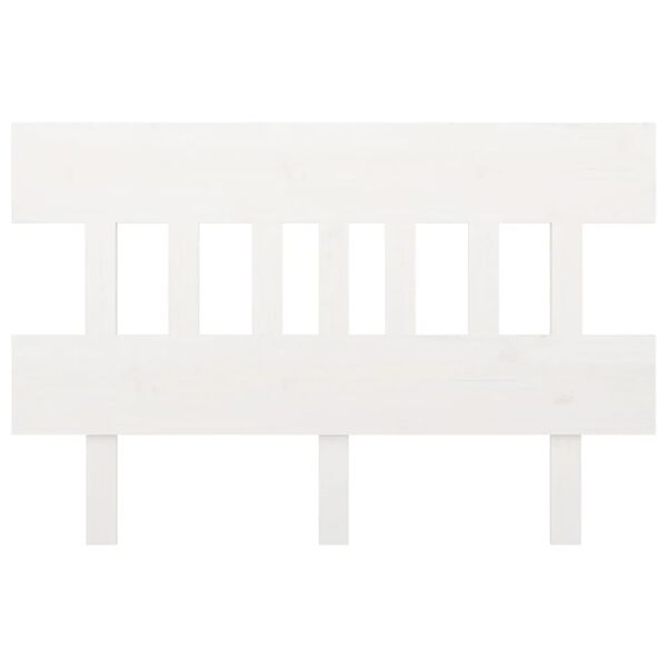 vidaXL Bed Headboard White 143.5x3x81 cm Solid Wood Pine