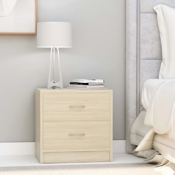 vidaXL Bedside Cabinet Sonoma Oak 40x30x40 cm Engineered Wood