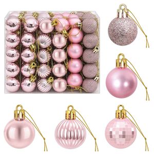 vidaXL Christmas Ball Set 150 pcs Pink 3 cm Polystyrene