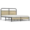 vidaXL Bed Frame without Mattress 150x200 cm King Size Sonoma Oak Engineered Wood
