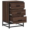 vidaXL Bedside Cabinet Brown Oak 40x34.5x60 cm Engineered Wood and Metal