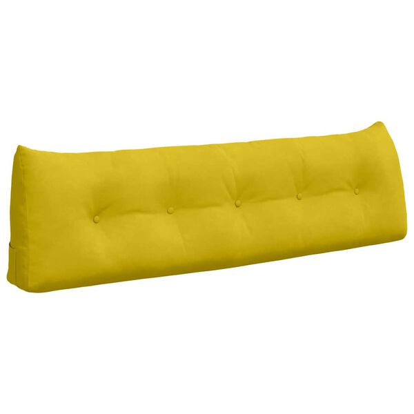 vidaXL Back Pillow Yellow 160 x 24 x 50 cm Velvet