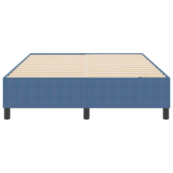 vidaXL Platform Bed Frame Blue 140 x 200 cm Fabric
