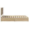 vidaXL Storage Bed with Drawer Sonoma Oak 120 x 190 cm Engineered Wood