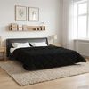 vidaXL Full Year Duvet Black 200 x 240 cm Microfiber and Teddy fleece