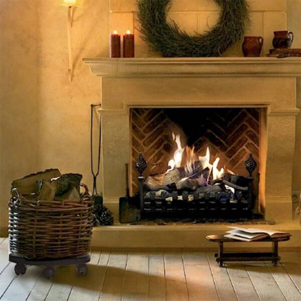 vidaXL Plant Trolleys with Wheels 3 pcs Diameter 30 cm Black 170 kg