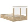 vidaXL Storage Bed with Drawer Sonoma Oak 120 x 190 cm Engineered Wood