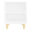 vidaXL Bed Cabinets with Solid Wood Legs 2 pcs White 40x30x50 cm
