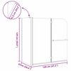 vidaXL Bi-Folding Shower Enclosure Dark Transparent 120 x 67 x 129 cm