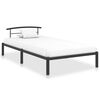 vidaXL Bed Frame without Mattress Black Metal 90x200 cm