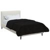 vidaXL Full Year Duvet Black 135 x 220 cm Microfiber and Teddy fleece