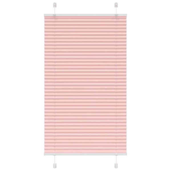 vidaXL Pleated Blind Pink 80x150 cm Fabric Width 79.4 cm Polyester