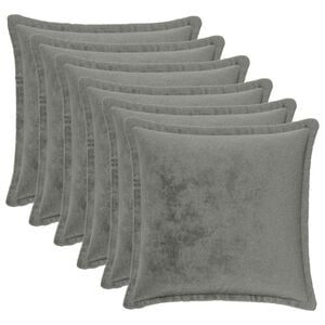 vidaXL Cushion Cover 6 pcs HOUTEN Dark Grey 40 x 40 cm Flannel