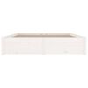 vidaXL Bed Frame without Mattress with Drawers White 140x200 cm (814950+815000)