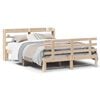 vidaXL Bed Frame with Headboard without Mattress 135x190 cm Double