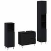 vidaXL Bathroom Furniture Set 3 pcs Black Oak 30 x 30 x 190 cm