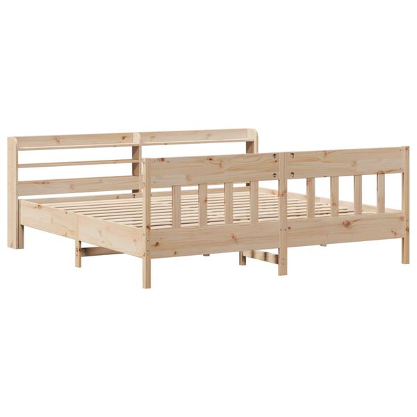 vidaXL Bed Frame without Mattress 180x200 cm Super King Solid Wood Pine