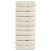 vidaXL Premium Wash Towels SOLUND 10 pcs Cream 30x30 cm 600 gsm