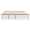 vidaXL Bed Frame White 120 x 190 cm Solid Pine Wood
