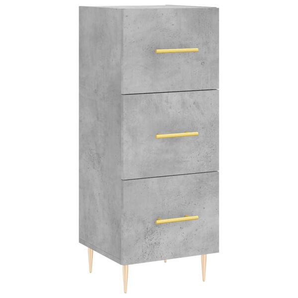 vidaXL Sideboard Concrete Grey 34.5x34x90 cm Engineered Wood
