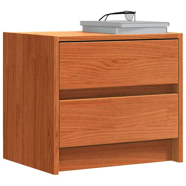 vidaXL Bedside Tables Wax Brown 40 x 30.5 x 35.5 cm Pine Wood