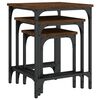 vidaXL Nesting Coffee Tables 3 pcs Brown Oak Engineered Wood