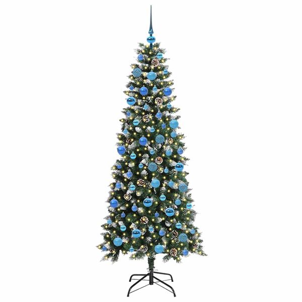 vidaXL Artificial Christmas Tree with 300 LEDs with Stand Green 180 cm