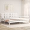 vidaXL Bed Frame without Mattress White 200x200 cm Solid Wood
