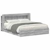 vidaXL Bed Frame with Storage Grey Sonoma 180 x 200 cm Engineered Wood