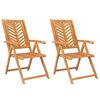 vidaXL Reclining Garden Chairs 2 pcs Solid Wood Acacia