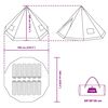vidaXL Family Tipi Tent Folding Blue and Grey 560 x 560 x 300 cm