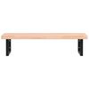 vidaXL Basin Shelf Wall Mounted Steel and Solid Wood Beech