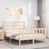 vidaXL Bed Frame without Mattress Double Solid Wood Pine