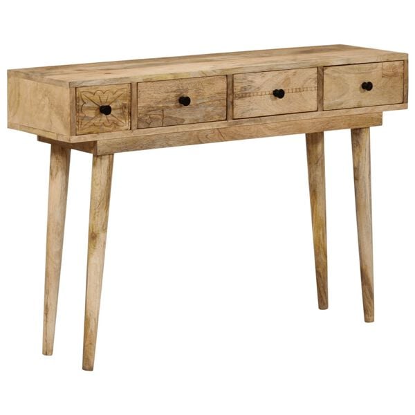 vidaXL Console Table 110x30x75 cm Solid Wood Mango